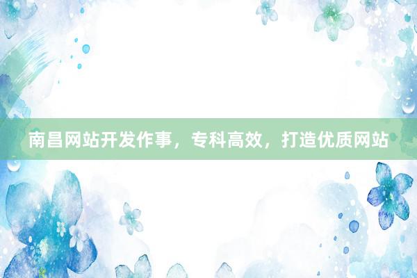 南昌网站开发作事，专科高效，打造优质网站