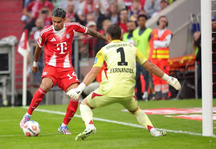 拜仁1-1汉堡半场数据：控球七三开，射门8-9，绝佳机会4-2